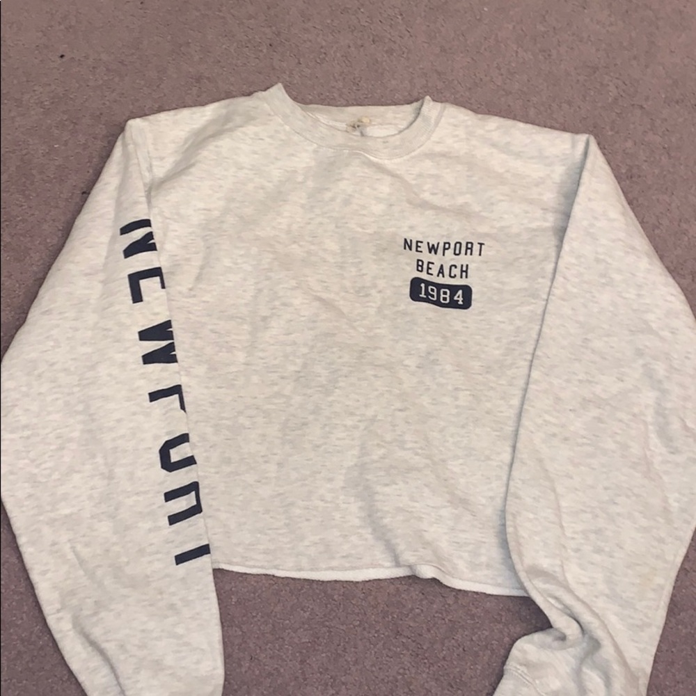 Brandy Melville Newport Beach Cropped Sweatshirt